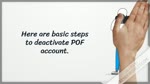 How To Deactivate POF Account