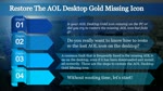Restore a missing AOL desktop gold icon.