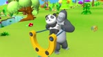 Gorilla Play with Slingshot Helps Zoo Animals to Cross River - Forest Barn Animals for Kids Fun Play