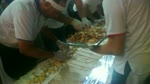 Chefs Putting Large Amount Of Chicken Shawerma In Longest Free Sandwich Event