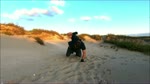 MMA ground and pound training Punches and hammer fists into the sand 4.