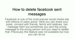 how to delete facebook sent message
