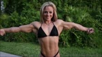 Female bodybuilder, Danielle Reardon, posing
