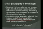 Chem 30 A.07 Molar Enthalpies of Formation