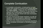 Chem 30 C.07 Complete and Incomplete Combustion