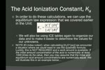 Chem 30 D.08 Acid Ionization Constant