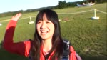 18 year old Japanese Girl Jump off Plane with 80-year-old White Man