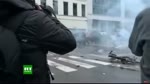 BRUSELAS EUROPA represion policial con gases lacrimogenos y chorros de agua la TIRANIA YA ESTA AQUI NOM