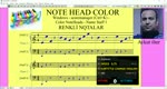 Finale Note head color renkli notalar notaları renklendirmek windows score manager Layer 1 color