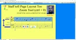Finale into note page screen sayfayı büyüterek sığdırmak staff tool page layout tool zoom tool