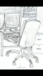 A Office chair and desk