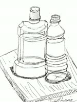 Sketch of bottles