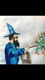 A wizard casting a spell