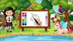 Unicorn Drawing, painting and coloring for kids & Toddlers Drawing Basics