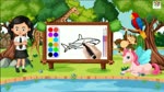 Shark Drawing, painting and coloring for kids & Toddlers Drawing Basics | creativejoykids