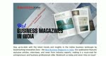 Best Business Magazine in India