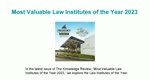 Most Valuable Law Institutes of the Year 2023