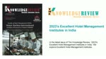 2023's Excellent Hotel Management Institutes in India