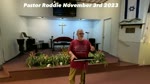 Pastor Roddie November 3rd 2023
