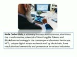 Karla Carbo Utah - Unravels the Business Dynamics of NFTs and Blockchain