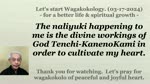 The naliyuki is the divine workings of God Tenchi-KanenoKami in order to cultivate my heart. 3-17-24
