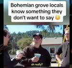 Bohemian Grove locals are staying tight lipped about what they've seen