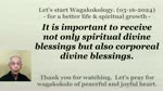 It is important to receive not only spiritual divine blessings but also corporeal divine blessings. 05-16-2024